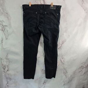 Alcott Workmanship Company Pants Mens 36 Black Skinny Crop Button Fly